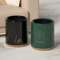 Garbage bin household living room light luxury bedroom large capacity toilet bathroom kitchen trash can office Nordic wind