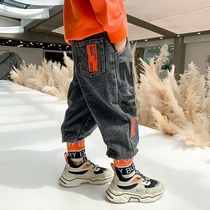 Handsome Boy Clothing Boy Cowboy Spring Autumn New Children Pants Boomer Relaxation Boy Casual CUHK Boy Baby Long Pants