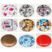 Soft foreskin round stool surface stool panel steel bar stool sitting surface cloth art bar chair surface round solid wood leather stool surface soft