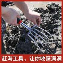 Crab tool set stainless steel clam rake beach digging clam clam snail artifact crab clip oyster hook