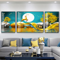Modern simple living room decoration painting sofa background wall mural bedroom hanging painting new Chinese light luxury crystal porcelain Diamond painting
