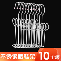 Shoe rack drying shoes artifact stainless steel drying shoe rack outdoor balcony hanging shoe rack sandals drying window adhesive hook