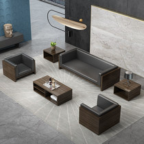 Office Sofa Tea Table Combo Suit Brief Modern Business Reception Talks Single Trio Bit Lounge Sofa