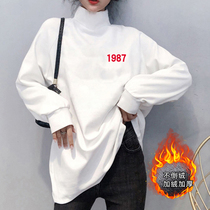 Autumn Winter Bottling Gestation for the Han version of the new Tidal Moms Nehitch Bottom Jersey Relaxation Middle long sleeves Pregnant Womens Clothing
