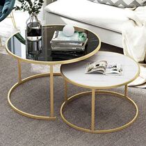 Nordic coffee table simple modern small apartment living room sofa small round table combination household iron balcony side