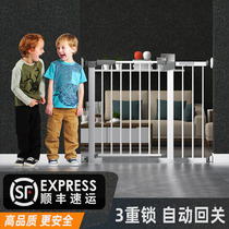 Baby stairway guardrail door fence Child safety door fence Baby protective railing Non-perforated pet isolation fence