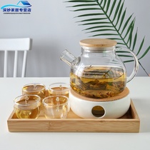Tea pot set Health kettle Herbal tea set Tray Heating base High temperature resistant water cup Cold water pot Cold water pot
