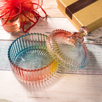 American crystal candy cup jar Glass wedding household living room kitchen storage jar Housewarming package sugar jar Jewelry box