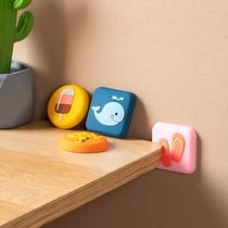 Drum washing machine door anti-collision sticker with door rear silicone bedside refrigerator cartoon wall sticker door lock anti-collision artifact