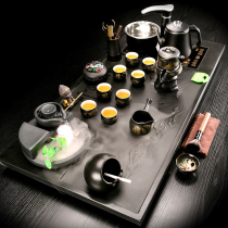 Wujin stone tea tray Tea set Household living room meeting guest Automatic induction cooker One-piece water atomized tea table