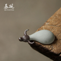 Muyen Jingdezhen hand - made cattle swing kunkun tea pet creative piece boutique can be made Kunfu tea ceremony spare parts