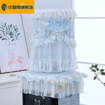 High-end pure bucket cover dust-proof water water machine cover Northern Europe light luxury lace two pieces of cover decoration protective cover