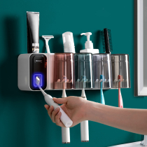 Toothbrushing shelve toothbrushing cup gargling wall-style toilet-free wall-mounted wall-mounted mesh red containing frame dental cylinder suit