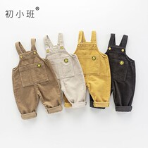 Baby corduroy back pants spring and autumn cotton foreign cute boys and girls casual pants baby trousers Autumn Tide