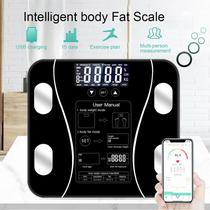 Black weight scale Body Fat Scales Floor Scientific Smart El