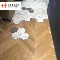 Create a fish bone spray multilayer solid wood composite floor human - heating geothermal personality of Nordic floor