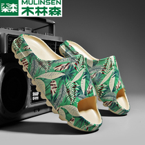 Wood Linson Coconut Slippers Mens Trend Summer outside wearing a thick bottom lined with outdoor beach sports sandals