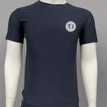 (Tie Jing) 2021 summer new quick-drying crew neck T-shirt Navy blue short-sleeved base slim training short-sleeved shirt