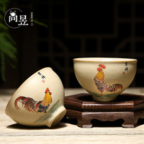 Jingdezhen ceramic chicken pot cup 2 800 million Chenghua Doucai handmade antique hand-painted master cup single cup tea cup