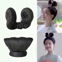 The same costume wig Tang Feng Li Leiyan can be deformed and restored double snail hair bun ancient wind flying long song delivery bag