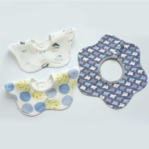 Baby saliva towel cotton male baby female autumn and winter thick waterproof bib male treasure winter Princess washable