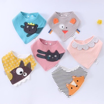 Baby Saliva Towel Child Pure Cotton Surrounding Mouth Newborn Girly Boy 1 Year Old Woman Waterproof Cartoon Baby Triangle Towel