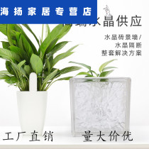 Crystal Wah ultra white crystal glass brick transparent block living room bedroom toilet screen partition wall bar counter background wall