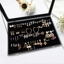 Princess large capacity European earrings jewelry storage box ear clip earrings box ear studs storage and finishing hand jewelry box