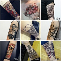 Half arm tattoo stickers Waterproof durable men and women realistic flower arm Prajna Buddha Geisha ins wind dark simulation tattoo stickers