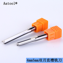 Aatool tungsten steel straight knife Double-edged straight groove milling cutter 4 5mm Advertising engraving knife Woodworking knife CNC alloy knife
