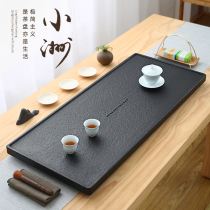 Wu Jinshi tea tray set Household stone tea table modern simple tray Whole piece of natural stone size no tea sea