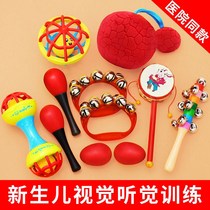 Small sand hammer grip training toy 0 to 3 months Development Intelligence newborn baby baby hand rattle drum egg