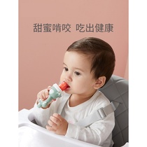 Baby's water juice bite bag fruit and vegetable music baby bite play feeding auxiliary feeder nipple gum artifact grinding stick