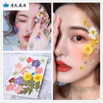 Dried flower face decoration decal photo stickers face jewelry small house same style photo fairy petal makeup sticker fairy forest