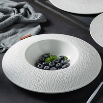 Zed Japanese Western Steak Salad Breakfast Plate New 2021 Creative Deep Porcelain Household Grass Hat Soup Plate