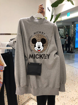 2021 new pregnant womens autumn clothing necropolis with long Han version loose casual long sleeve blouse half high collar autumn and winter tide