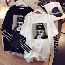 2021 New pregnant women T-shirt long sleeve cotton fashion pregnant women autumn top long loose wear autumn