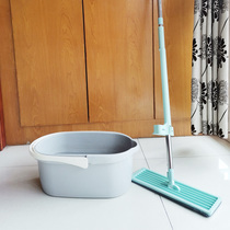  Household hand-washable mopping artifact with bucket velcro flat mop living room lazy one drag clean wet and dry dual-use
