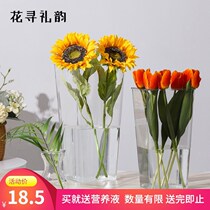 Transparent acrylic flowers Bucket Flower Bucket Flower Bouquet Vase Plastic style Waking Flower barrel Flower Shop Home