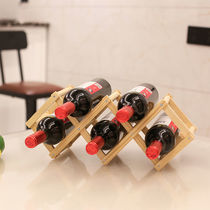 Yingzhi solid wood wine rack Household wine cabinet wine rack simple installation-free folding wine ornament rack Creative wine rack