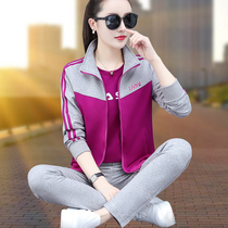 Nameplate Sports Suit Women Spring Autumn 2022 New Fashion Lady Casual Wear loose long sleeve sweatshirt Three sets