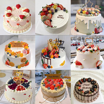 Strawberry cake model simulation 2023 new net red European fruit cream birthday fake cake plastic sample