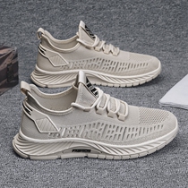X0ANTA0C mens shoes autumn 2021 new trend Net flying woven thin breathable mesh shoes mens casual