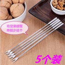 Crab Needle Walnut Needle Stainless Steel Multifunction Multipurpose Clear Needle Eating Crab Large Brake Crab Tool Pick Up Needle Fruit Fork