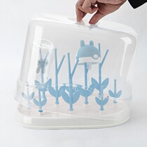 Baby bottle drain rack with lid dustproof storage drain holder drying rack drying rack bottle shelf