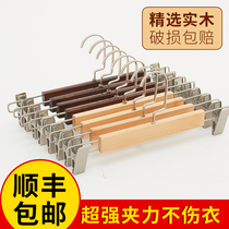 Custom LOGO childrens clothes rack wooden clothing store childrens clothing special pants clip shop solid wood pants rack