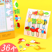 Cartoon cute bookmark paper clip special-shaped paper clip book signature clip photo clip photo clip clip fixed girl heart creative color students with metal large return needle wholesale binding pin pin clasp