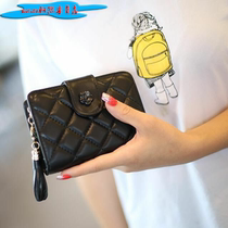 Wallet womens short Korean version 2020 new wallet wild large capacity leather texture multi-card folding leather wallet