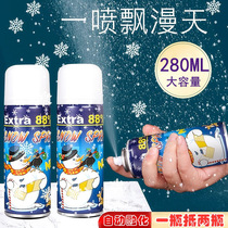 Simulation white snow snow fake snow spray props Christmas spray foam artificial snow spray snow artificial snow cans