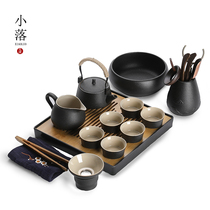 Small tea set Kung Fu Tea Cup home Japanese simple living room office ceramic bubble teapot light luxury tea tray